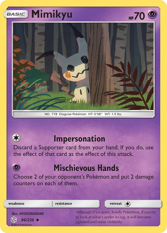 Pokemon Mimikyu 96/236 Cosmic Eclipse