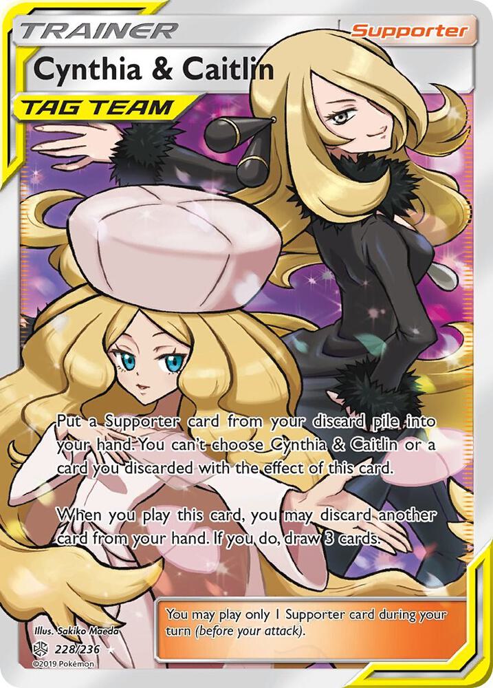 Pokemon Cynthia & Caitlin 228/236 Cosmic Eclipse