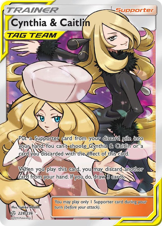 Pokemon Cynthia & Caitlin 228/236 Cosmic Eclipse