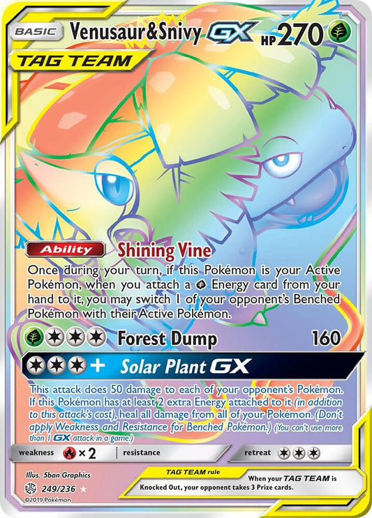 Pokemon Venusaur & Snivy GX 249/236 Cosmic Eclipse