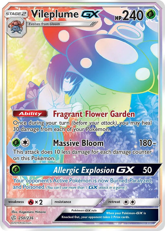Pokemon Vileplume GX 250/236 Cosmic Eclipse