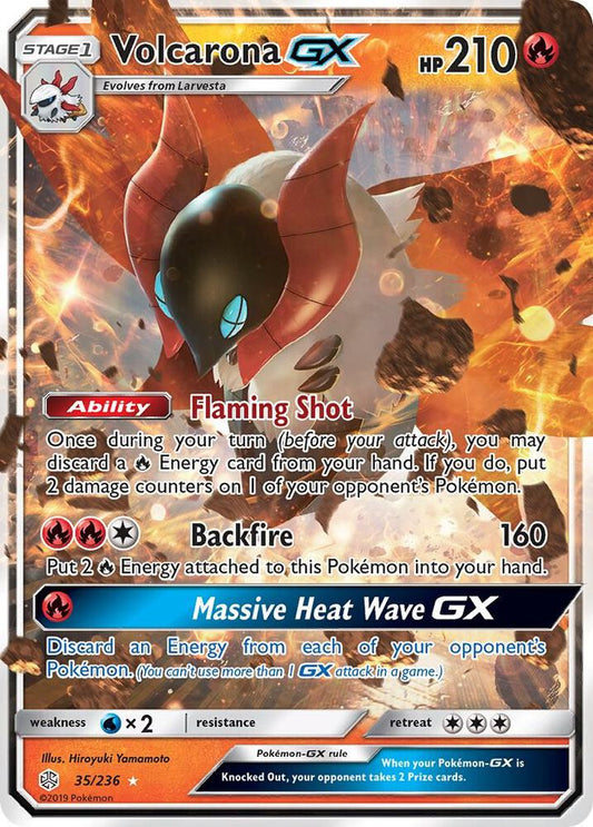 Pokemon Volcarona GX 35/236 Cosmic Eclipse