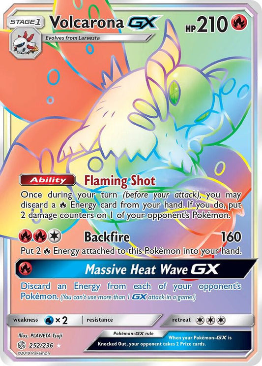 Pokemon Volcarona GX 252/236 Cosmic Eclipse