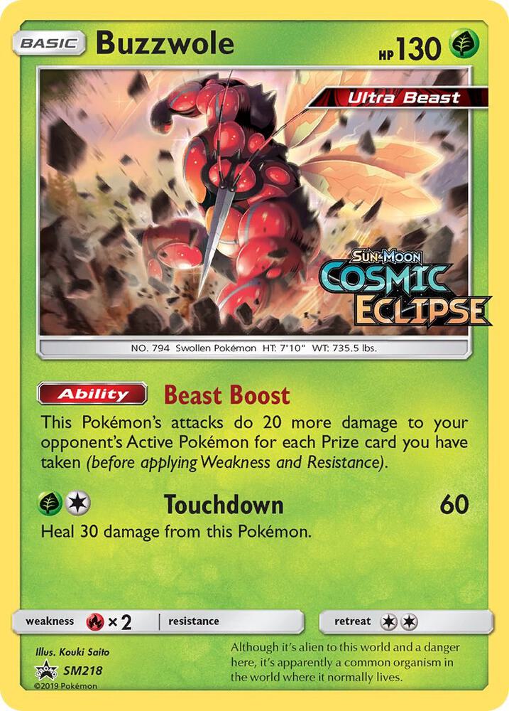 Pokemon Buzzwole SM218 SM Black Star Promos