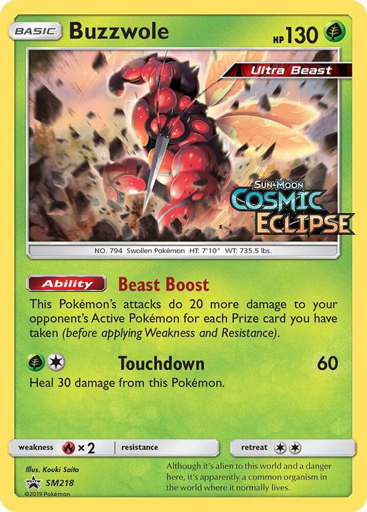 Pokemon Buzzwole SM218 SM Black Star Promos