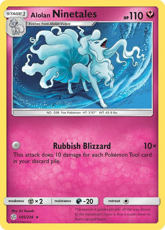 Pokemon Alolan Ninetales 145/236 Cosmic Eclipse