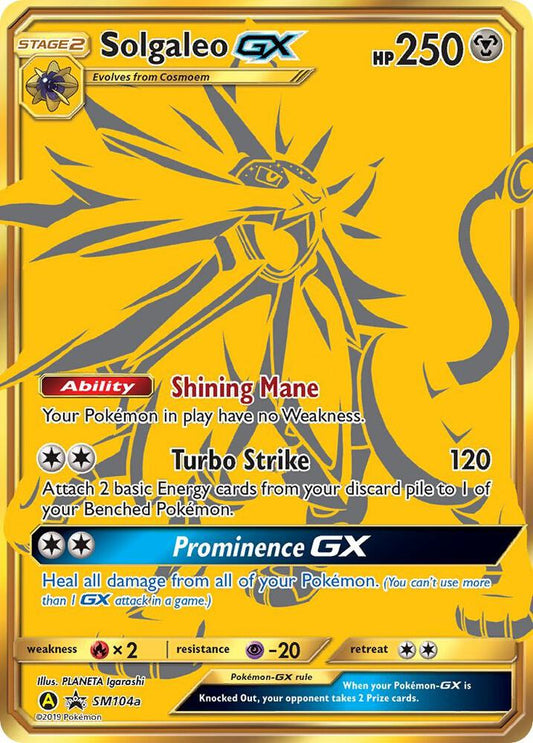 Pokemon Solgaleo GX SM104a SM Black Star Promos