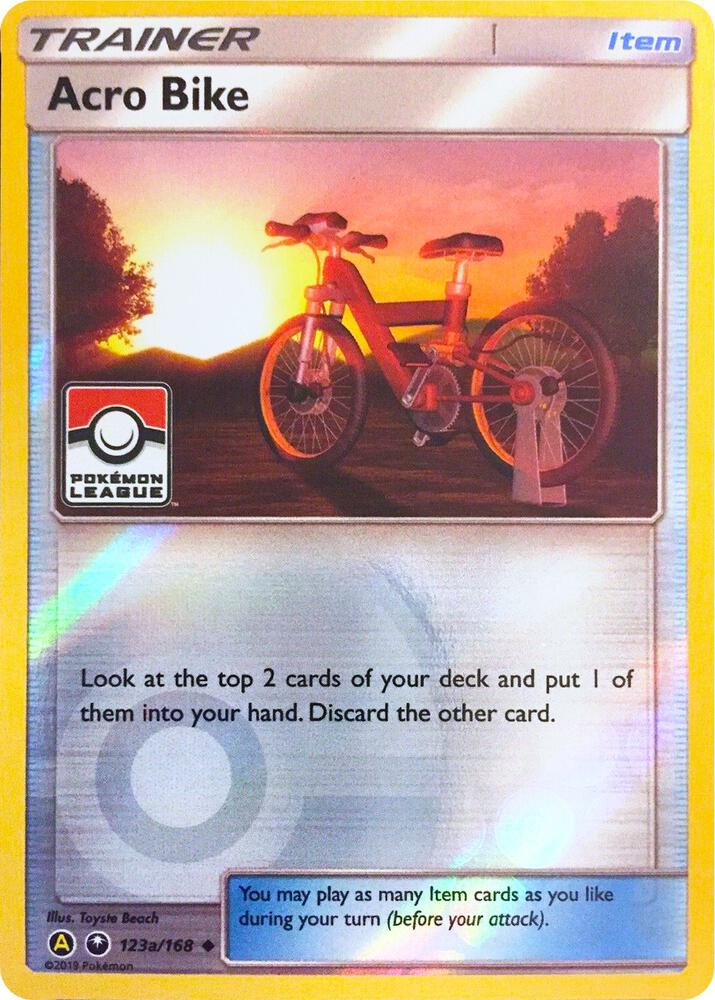 Pokemon Acro Bike 123a/168 Yellow A Alternate Art