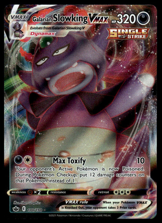 Pokemon TCG Galarian Slowking VMAX #100/198 SWSH06: Chilling Reign