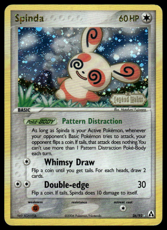 Pokemon TCG Spinda #26/92 Legend Maker
