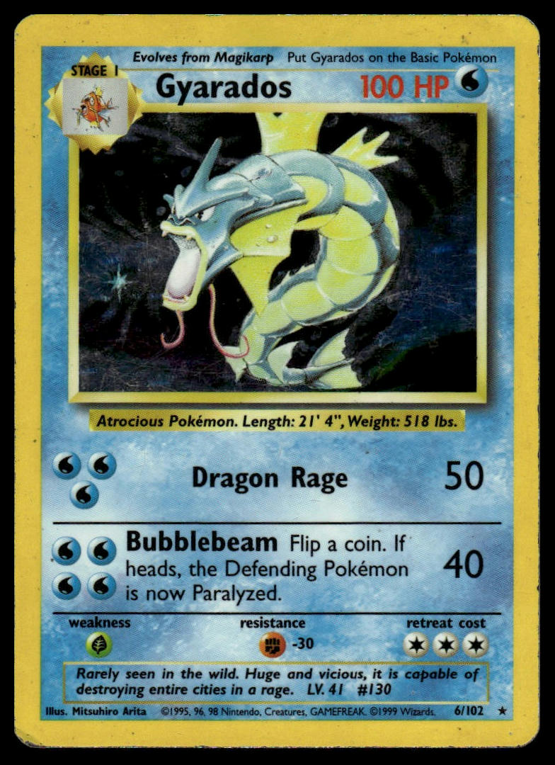 Pokemon TCG Gyarados #006/102 Base Set