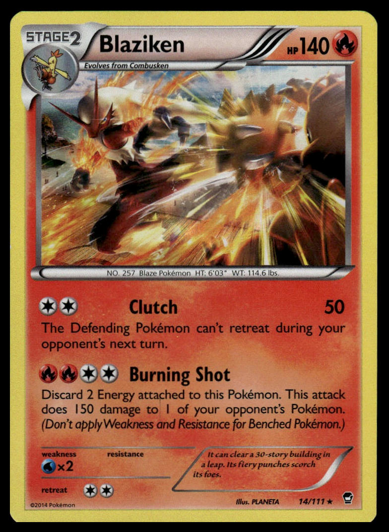 Pokemon TCG Blaziken #14/111 XY - Furious Fists