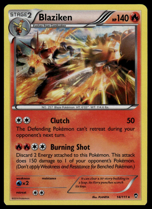 Pokemon TCG Blaziken #14/111 XY - Furious Fists