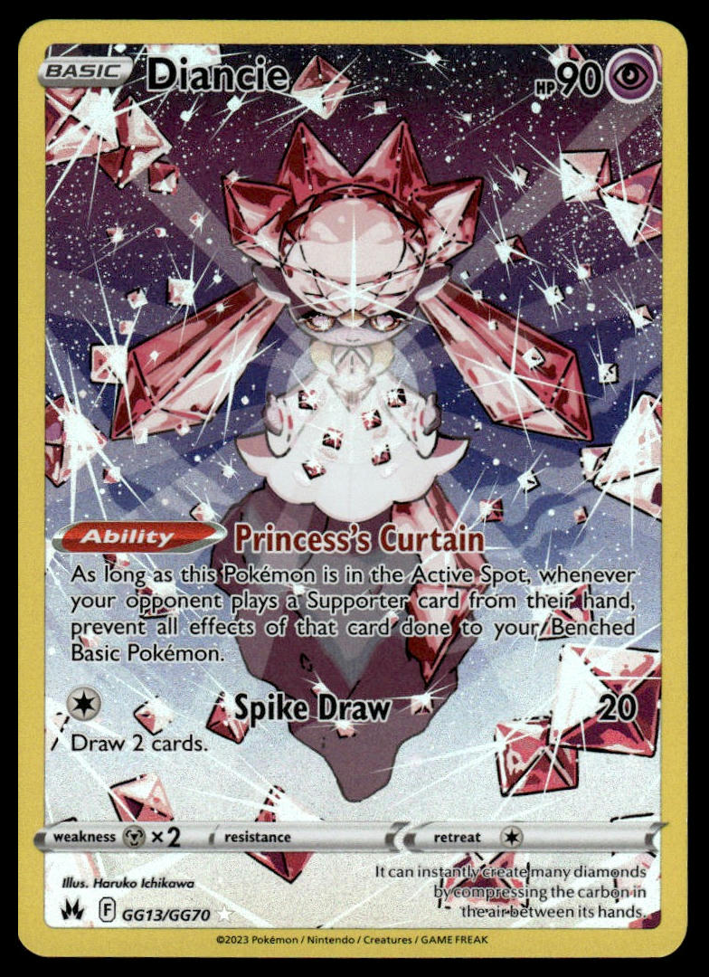 Pokemon TCG Diancie #GG13/GG70 Crown Zenith: Galarian Gallery