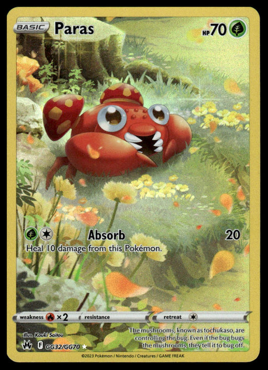 Pokemon TCG Paras #GG32/GG70 Crown Zenith: Galarian Gallery