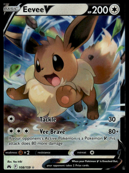 Pokemon TCG Eevee V #108/159 Crown Zenith