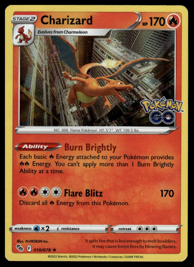 Pokemon TCG Charizard #010/078 Pokemon GO