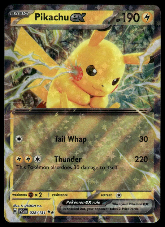 Pokemon TCG Pikachu ex #028/131 SV: Prismatic Evolutions