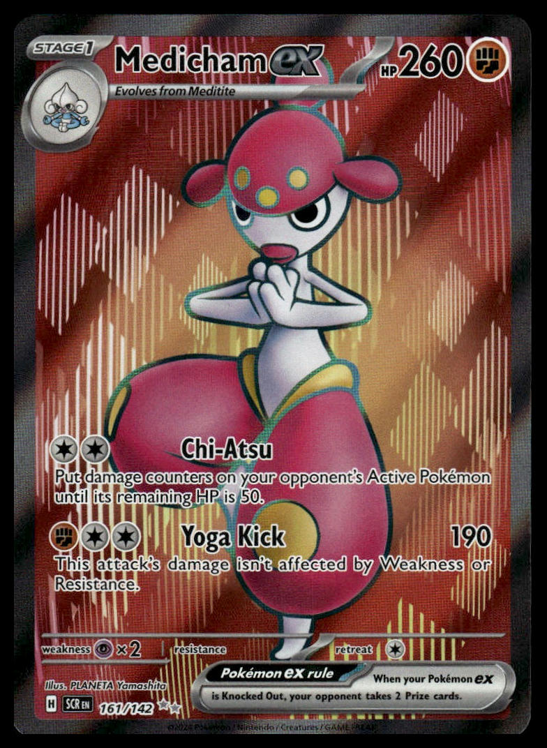 Pokemon TCG Medicham ex #161/142 SV07: Stellar Crown