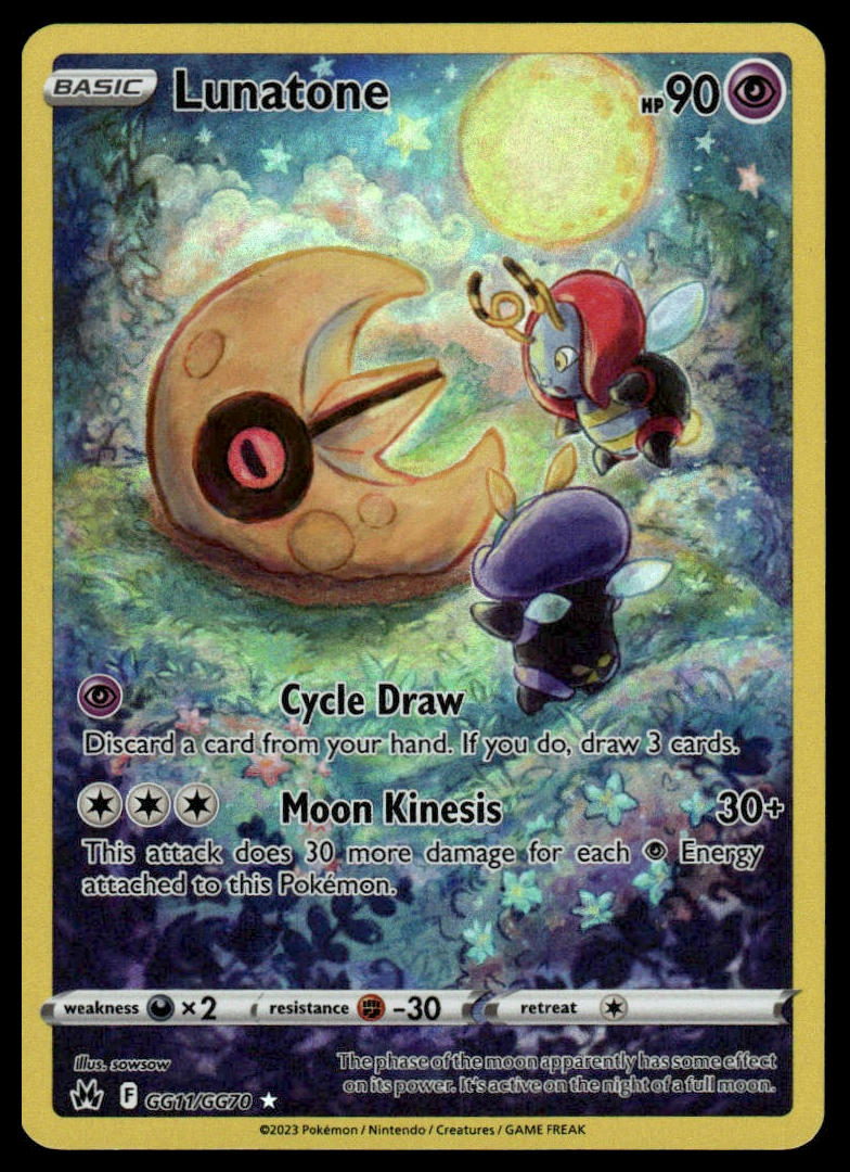 Pokemon TCG Lunatone #GG11/GG70 Crown Zenith: Galarian Gallery