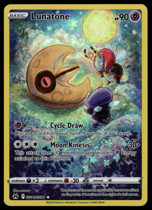 Pokemon TCG Lunatone #GG11/GG70 Crown Zenith: Galarian Gallery