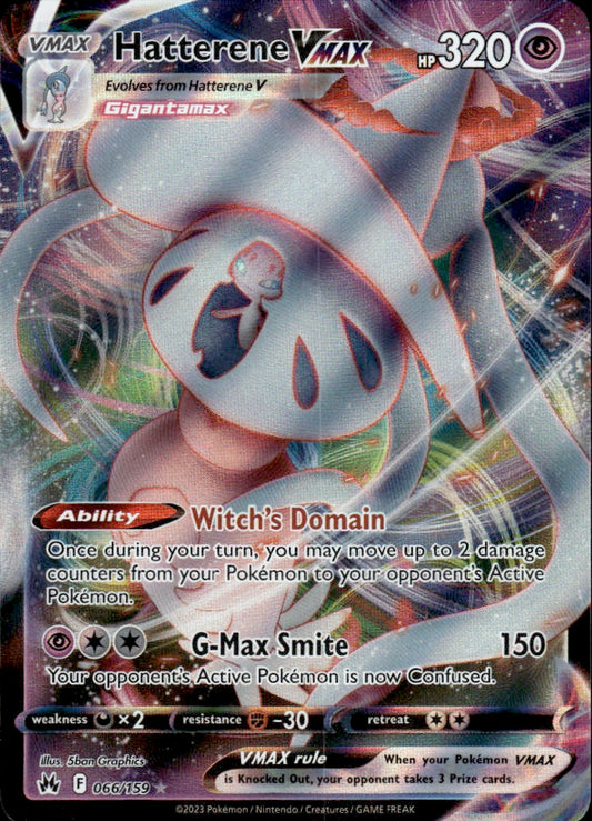 Pokemon TCG Hatterene VMAX #066/159 Crown Zenith