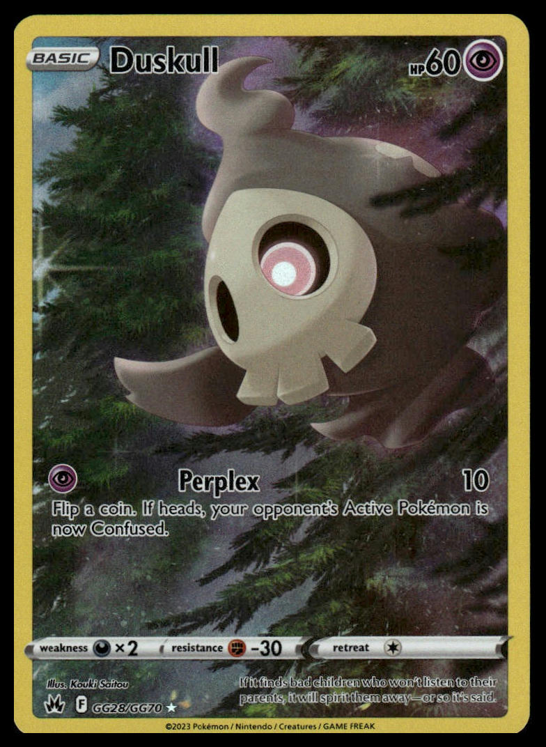 Pokemon TCG Duskull #GG28/GG70 Crown Zenith: Galarian Gallery