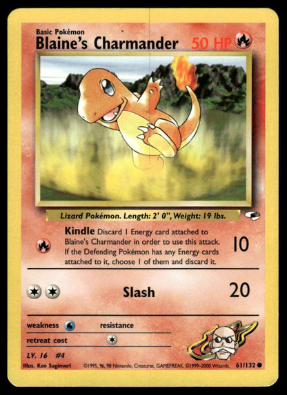 Pokemon TCG Blaine's Charmander #061/132 Gym Heroes