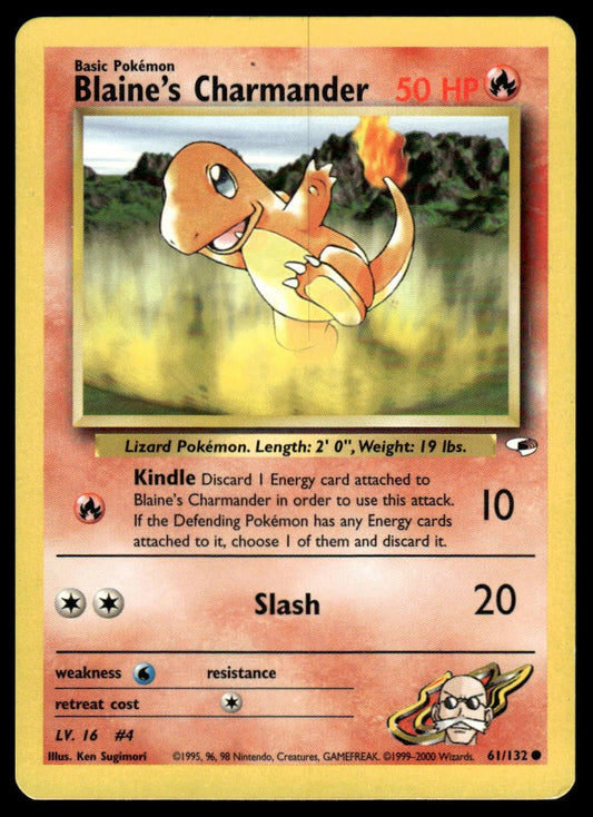 Pokemon TCG Blaine's Charmander #061/132 Gym Heroes