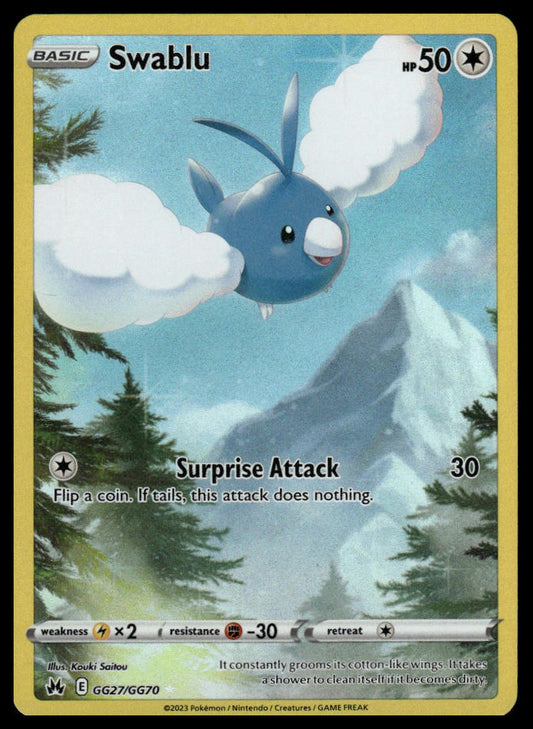 Pokemon TCG Swablu #GG27/GG70 Crown Zenith: Galarian Gallery