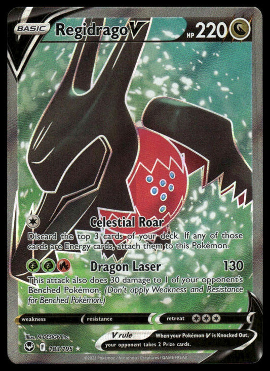 Pokemon TCG Regidrago V (Full Art) #183/195 SWSH12: Silver Tempest