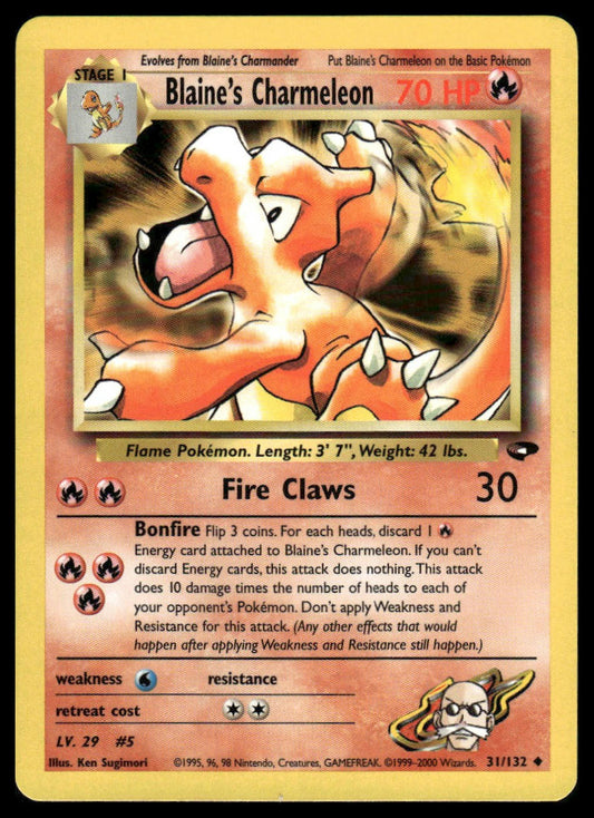 Pokemon TCG Blaine's Charmeleon #031/132 Gym Challenge