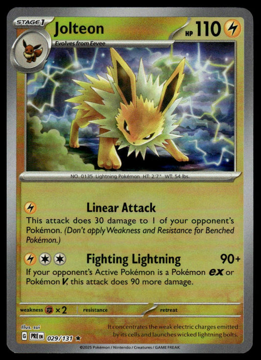 Pokemon TCG Jolteon (Poke Ball Pattern) #029/131 SV: Prismatic Evolutions