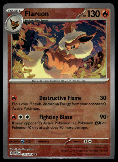 Pokemon TCG Flareon (Poke Ball Pattern) #013/131 SV: Prismatic Evolutions