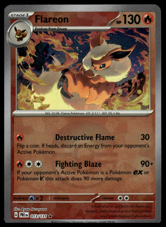 Pokemon TCG Flareon (Poke Ball Pattern) #013/131 SV: Prismatic Evolutions