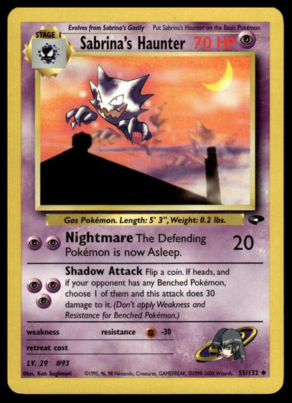 Pokemon TCG Sabrina's Haunter #055/132 Gym Challenge