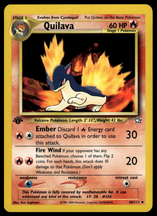 Pokemon TCG Quilava (46) #046/111 Neo Genesis First Edition
