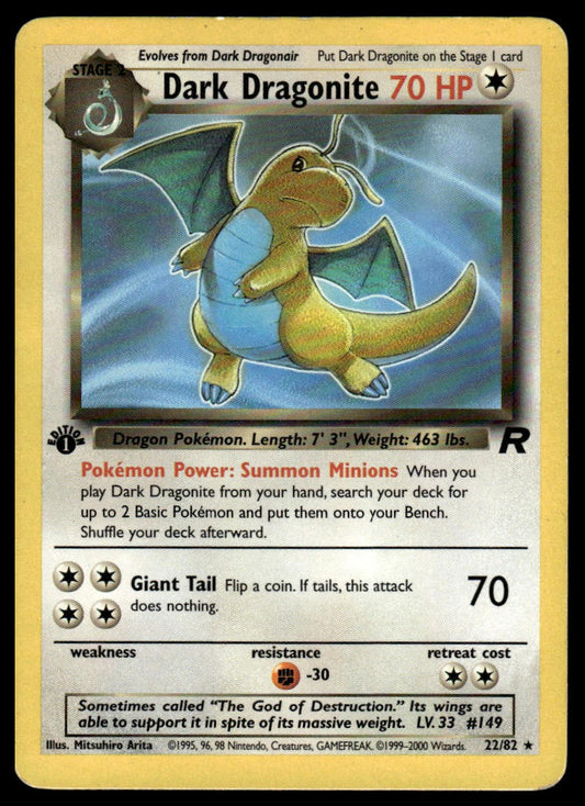 Pokemon TCG Dark Dragonite (22) #22/82 Team Rocket First Edition