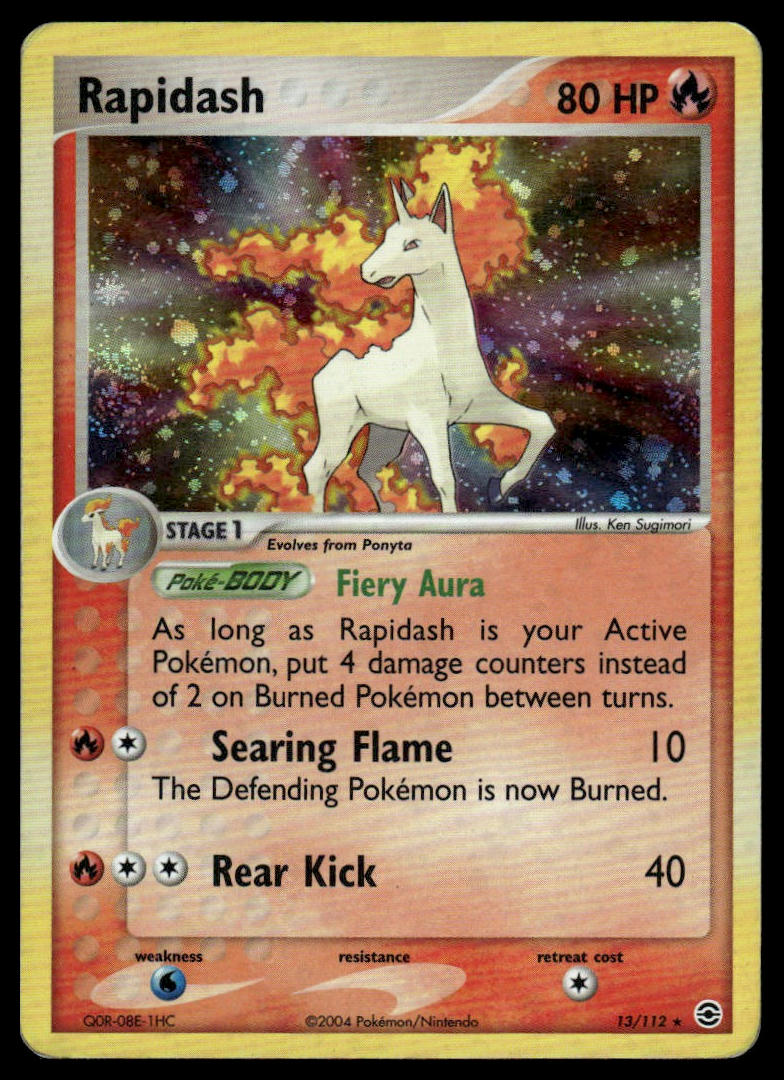 Pokemon TCG Rapidash #13/112 FireRed & LeafGreen