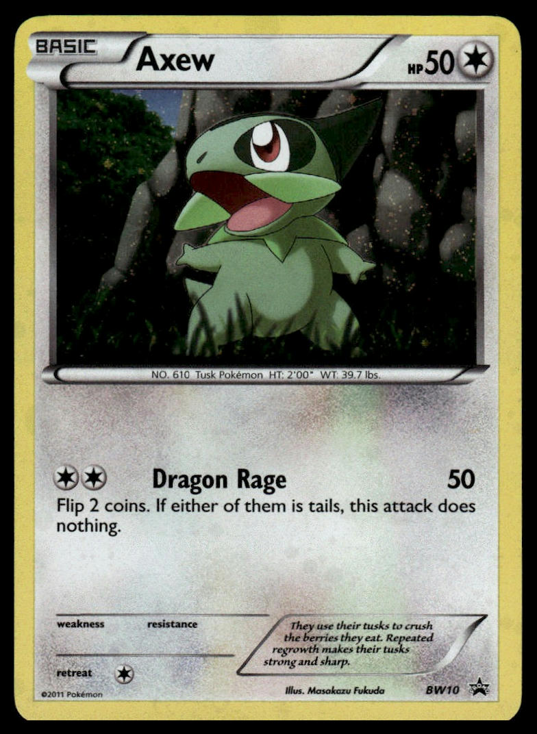 Pokemon TCG Axew #BW10 Black and White Promos