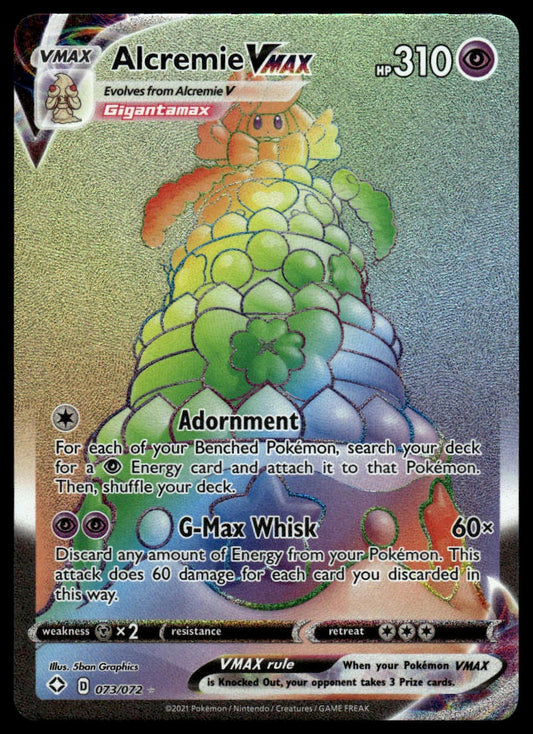 Pokemon TCG Alcremie VMAX (Secret) #073/072 Shining Fates