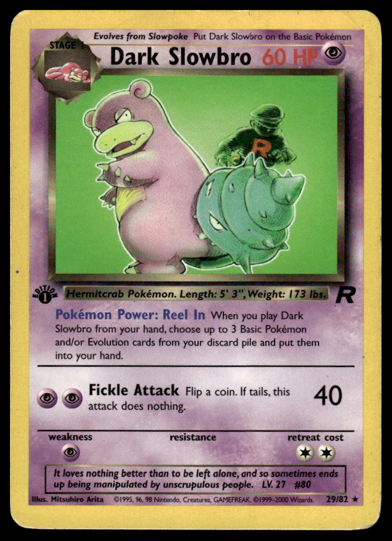 Pokemon TCG Dark Slowbro (29) #29/82 Team Rocket First Edition