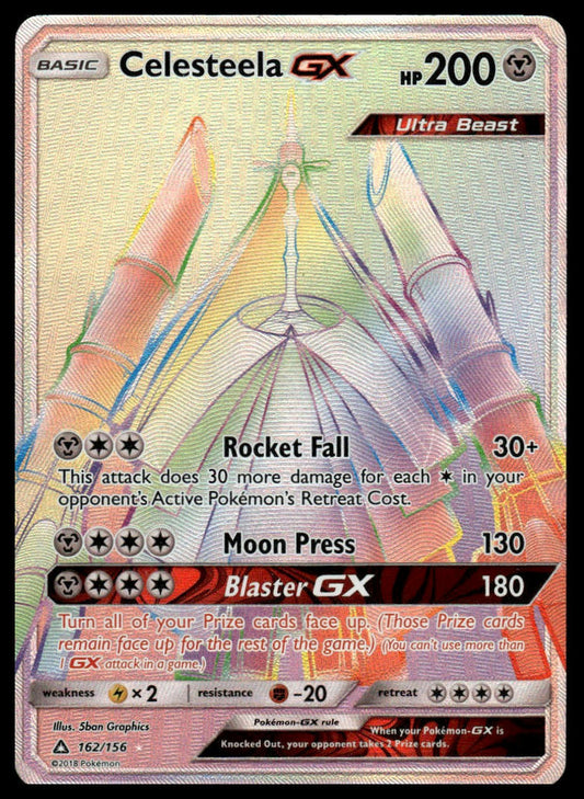 Pokemon TCG Celesteela GX (Secret Rare) #162/156 SM - Ultra Prism