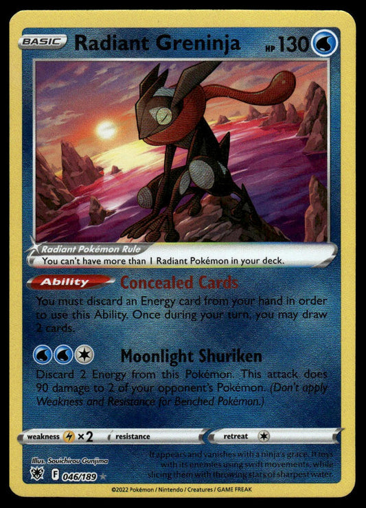 Pokemon TCG Radiant Greninja #046/189 SWSH10: Astral Radiance