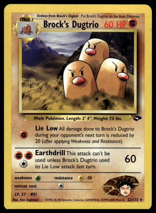Pokemon TCG Brock's Dugtrio #022/132 Gym Challenge
