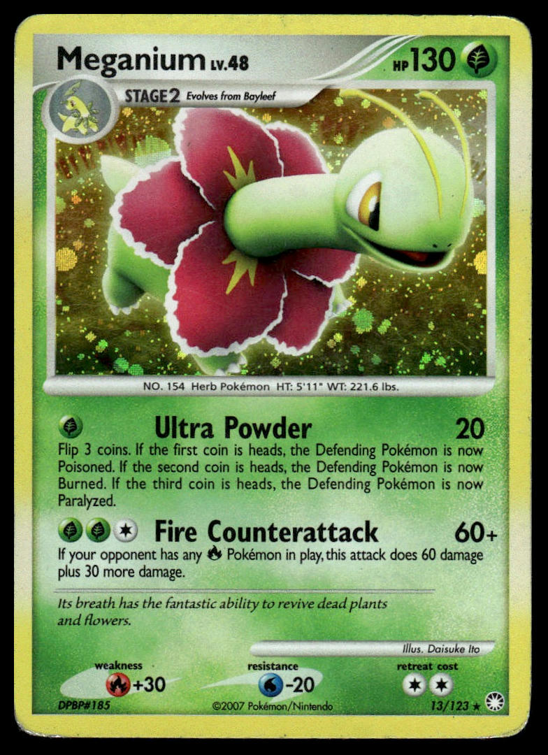 Pokemon TCG Meganium #13/123 Mysterious Treasures