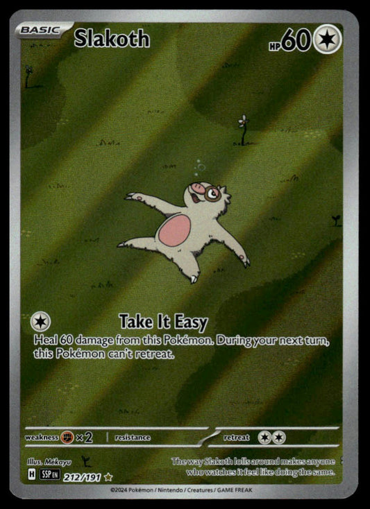 Pokemon TCG Slakoth #212/191 SV08: Surging Sparks