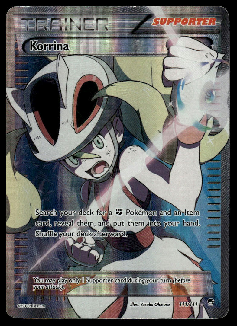 Pokemon TCG Korrina (111 Full Art) #111/111 XY - Furious Fists