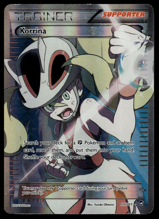 Pokemon TCG Korrina (111 Full Art) #111/111 XY - Furious Fists