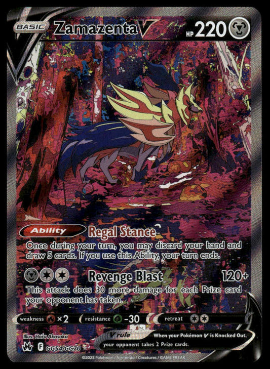 Pokemon TCG Zamazenta V #GG54/GG70 Crown Zenith: Galarian Gallery